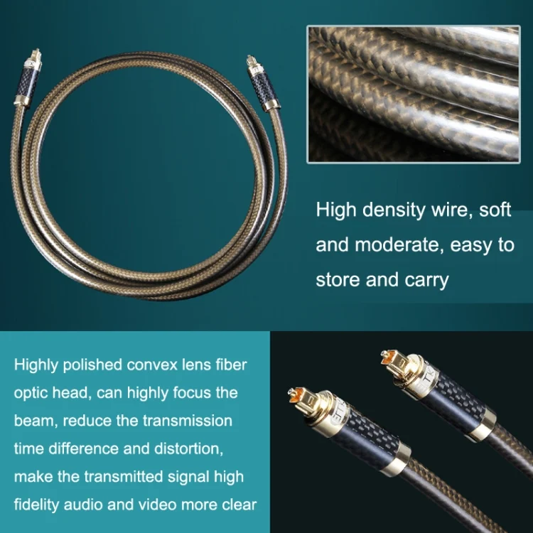 TBD0603296401_B5.webp EMK GM/A8.0 Digital Optical Fiber Audio Cable Amplifier Audio Gold Plated Fever Line, Length: - Image 6