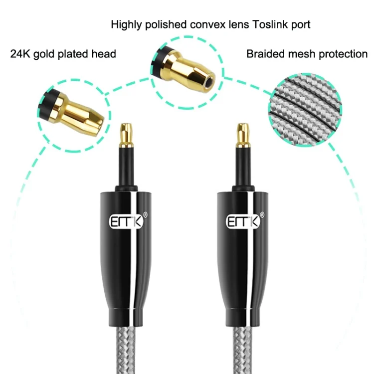 TBD0603296501_B2.webp EMK QH4.0 Mini Toslink 3.5mm Interface SPDIF Audio Fiber Optical, Length: - Image 3