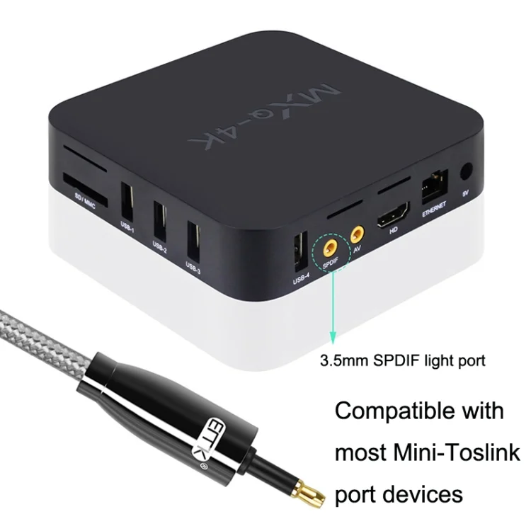 TBD0603296501_B4.webp EMK QH4.0 Mini Toslink 3.5mm Interface SPDIF Audio Fiber Optical, Length: - Image 5