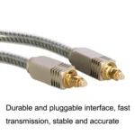 EMK YL/B Audio Digital Optical Fiber Cable Square To Square Audio Connection Cable, Length: - Image 4
