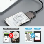 Aluminum Easy Drive Line USB3.0 To SATA Hard Disk Data Cable Supports 2.5 Inch SATA 22P - Image 6