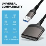 Aluminum Easy Drive Line USB3.0 To SATA Hard Disk Data Cable Supports 2.5 Inch SATA 22P - Image 7
