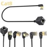 Cat 8 10G Transmission RJ45 Male To Female Computer Network Cable Extension Cable - Image 2