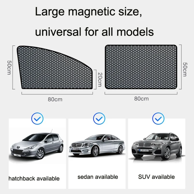 TBD0603332901_B2.webp Car Sunshade Magnetic Iron Reflective Mesh Gauze Sunscreen Heat Insulation Sunshade Baffle - Image 3