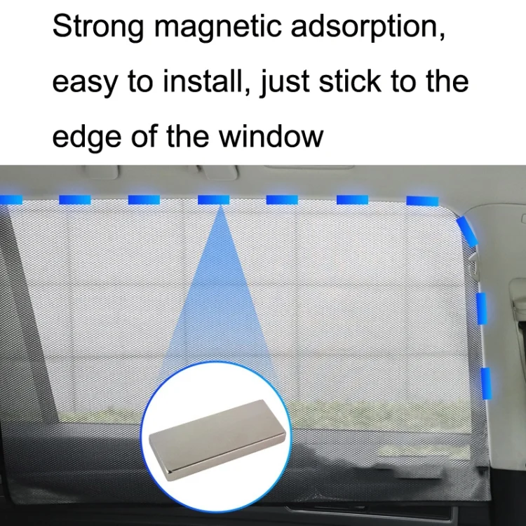 TBD0603332901_B4.webp Car Sunshade Magnetic Iron Reflective Mesh Gauze Sunscreen Heat Insulation Sunshade Baffle - Image 5