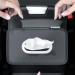 Car Sunshade Board Seat Back Tissue Box Multi-functional Elastic Belt Leather Paper Box - Image 6