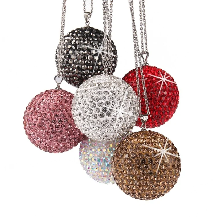TBD0603357901_B1.webp Car Diamond Crystal Ball Rearview Mirror Decoration Pendant - Image 2