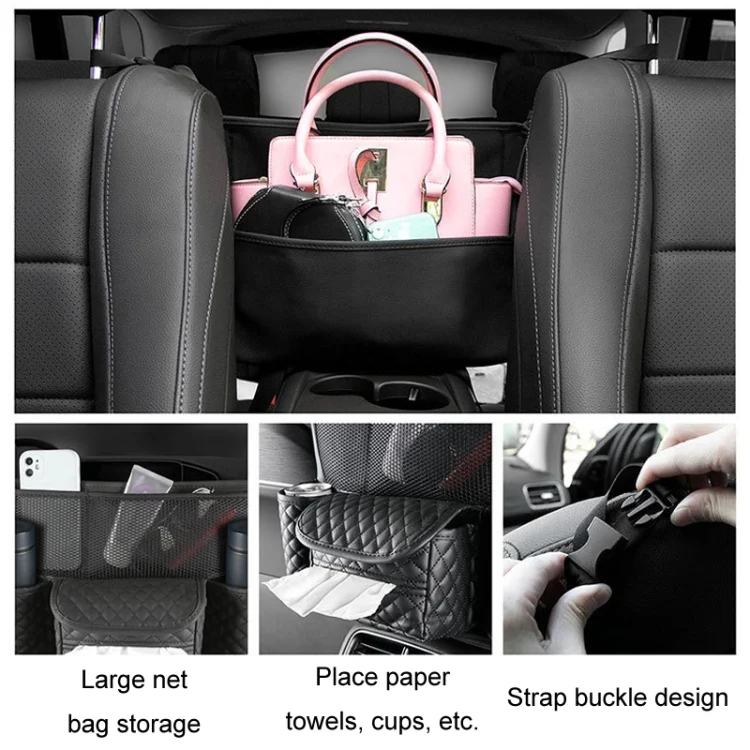 TBD0603384301_B3.webp Car Central Control Seat Back Leather Multifunctional Storage Bag - Image 4