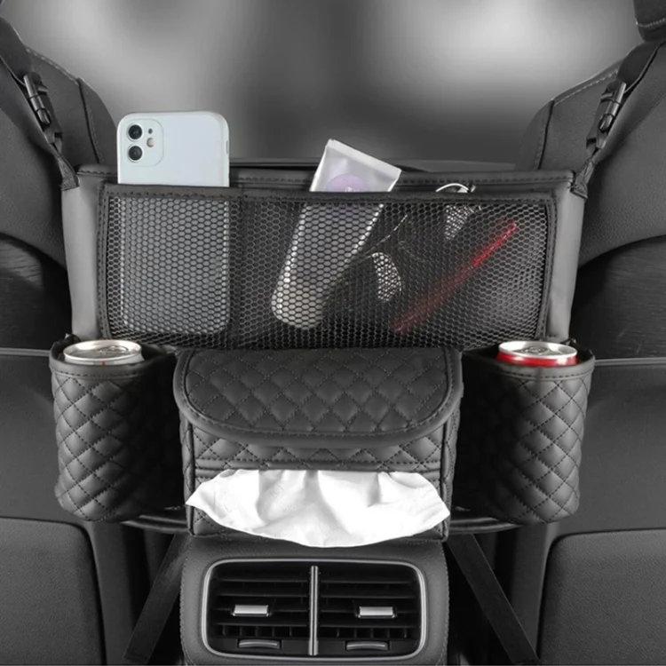 TBD0603384301_B4.webp Car Central Control Seat Back Leather Multifunctional Storage Bag - Image 5