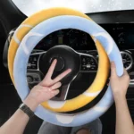 Car Steering Wheel Cartoon Short Fluff Handle Cover - Image 5
