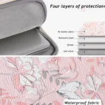 G4-89  PU Laptop Case Tablet Sleeve Bag with Telescoping Handle - Image 4