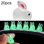20pcs Car Luminous Rabbit Ornament Car Interior Decoration Supplies