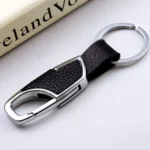 3pcs Men Car PU+Metal Keychain Waist Hanging Key Ring - Image 2
