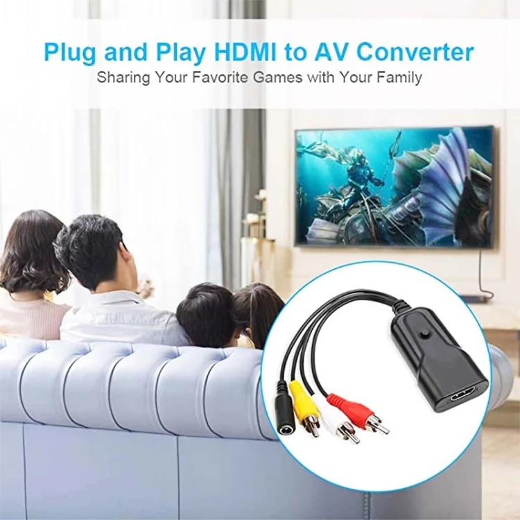 TBD0603467001_B5.webp K13W HDMI To AV 1080P HD Converter, Cable Length: 0.5m - Image 6