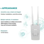 4G LTE Router CPE Outdoor Waterproof Mobile Router Triple Network, EU Plug - Image 3