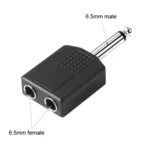 10pcs 6.5mm Male Mono To Dual 6.5mm Female Audio Conversion Connector - Image 2