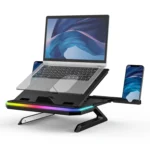 Laptop Stand with RGB Lighting 9-Level Adjustable Notebook Stand - Image 2