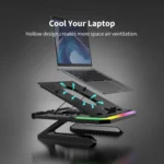 Laptop Stand with RGB Lighting 9-Level Adjustable Notebook Stand - Image 5