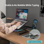 Laptop Stand with RGB Lighting 9-Level Adjustable Notebook Stand - Image 7