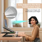 Laptop Stand with RGB Lighting 9-Level Adjustable Notebook Stand - Image 8