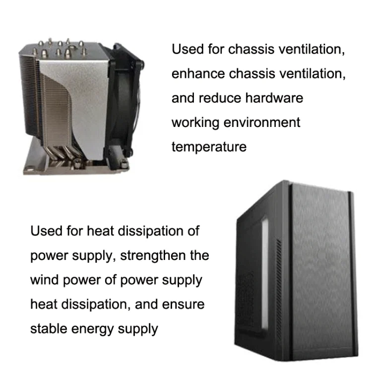 TBD0603521501_B4.webp FANNE RIce Soul F12012 Desktop Chassis Ultra-thin 4pin Cooling Fan Intelligent PWM Speed Regulation - Image 5