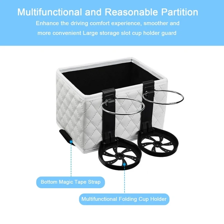 TBD0603523901_B2.webp Car Armrest Box Folding Storage Box Multifunctional Water Cup Holder - Image 3