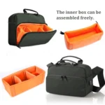 SLR Camera Bag Men Crossbody  Photography Bag Waterproof Carrying Case with USB Charging Port - Image 5