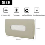 Car Sun Visor Tissue Holder Leather Hanging Storage Box - Image 2
