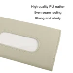 Car Sun Visor Tissue Holder Leather Hanging Storage Box - Image 4