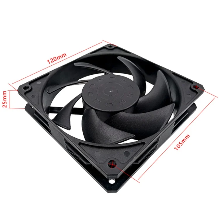 TBD0603533401_B1.webp MF12025 4pin High Air Volume High Wind Pressure FDB Magnetic Suspension Chassis Fan 2200rpm (Black) - Image 2
