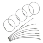 JJ11087 10pcs Stainless Steel Wire Ring Key Ring Wire Chain Key Chain - Image 2