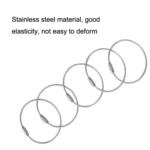 JJ11087 10pcs Stainless Steel Wire Ring Key Ring Wire Chain Key Chain - Image 3