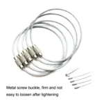 JJ11087 10pcs Stainless Steel Wire Ring Key Ring Wire Chain Key Chain - Image 4