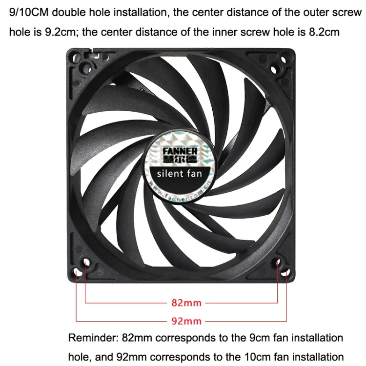 TBD0603536301_B5.webp FANNER Ice Soul F10015 Desktop Computer Radiator PWM Intelligent Speed Regulation Ultra-thin Chassis Fan - Image 6