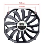FANNER Ice Soul F14015 4PIN PWM Ultra-thin Chassis Fan Desktop Computer Radiator - Image 3