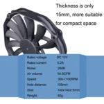 FANNER Ice Soul F14015 4PIN PWM Ultra-thin Chassis Fan Desktop Computer Radiator - Image 8