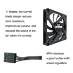 FANNER Ice Soul F8010 Ultra Thin 4pin PWM Intelligent Speed Adjustment Chassis Fan - Image 4