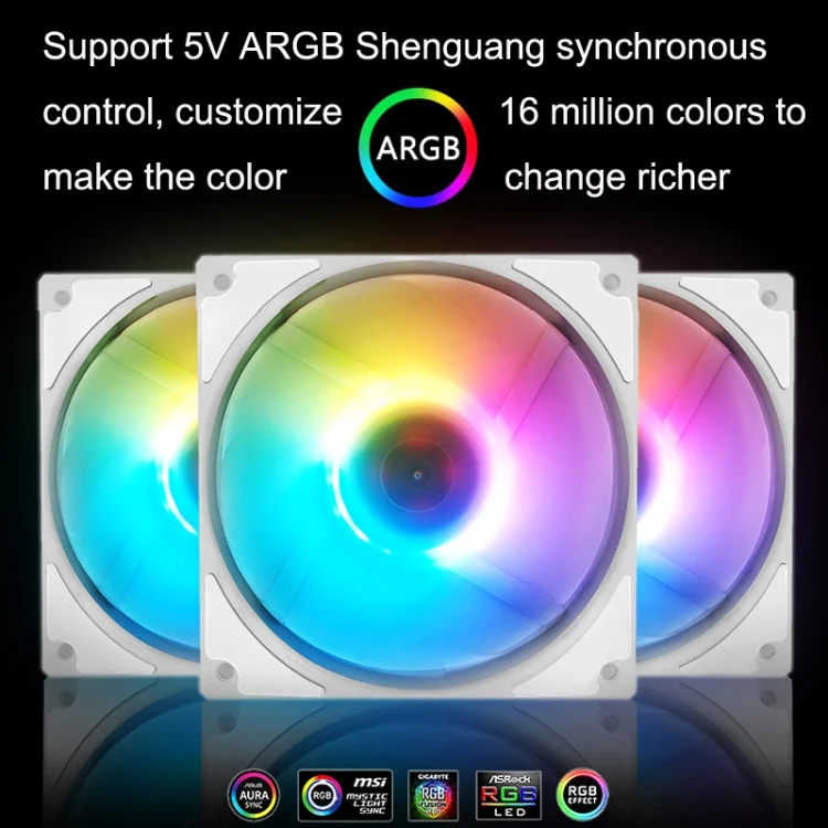 TBD0603542501_B6.webp MF14025 5V ARGB 14cm Shenguang Synchronous Magnetic Evitation Dynamic Pressure Bearing Row Chassis Fan - Image 7