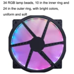 FANNER 2020 5V ARGB 20cm Large Air Volume Slow Motherboard Chassis Fan - Image 4