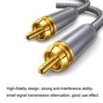 Pure Copper RCA Coaxial HIFI Digital Audio Cable SPDIF Subwoofer Speaker Cable - Image 2