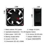 6cm Quiet DC Cooling Fan - Image 6