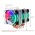 Desktop Computer Double Copper Tube CPU Radiator Super Quiet - Image 3