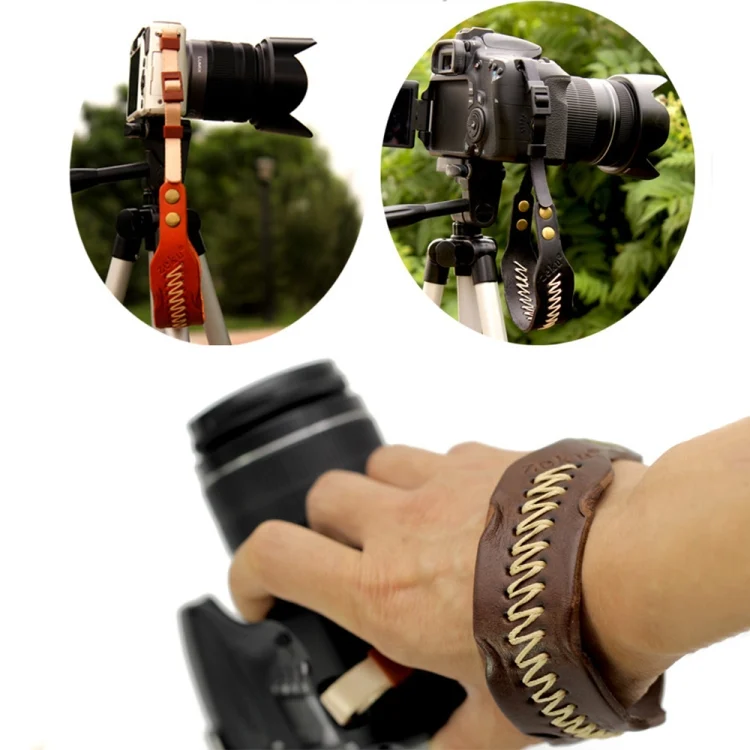 TBD06035918_B5.webp Vintage Leather SLR Wristband Anti-drop Camera Wrist Strap without Camera - Image 6