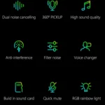 USB Gaming Microphone Built In Sound Card 5 Voice Changing Modes with RGB Lighting - Image 3