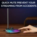 USB Gaming Microphone Built In Sound Card 5 Voice Changing Modes with RGB Lighting - Image 5