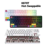 Ajazz K870T 87-Key Hot Swap Bluetooth/Wired Dual Mode RGB Backlight Office Game Mechanical Keyboard - Image 2