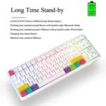 Ajazz K870T 87-Key Hot Swap Bluetooth/Wired Dual Mode RGB Backlight Office Game Mechanical Keyboard - Image 3