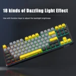 Ajazz K870T Pro 87 Keys Three Mode Wireless/Bluetooth/Wired Pluggable RGB Mechanical Keyboard - Image 6