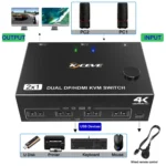 202DH DP HDMI Dual Channel KVM Switch Computer Host DP Interface Keyboard Mouse Sharing Display - Image 4