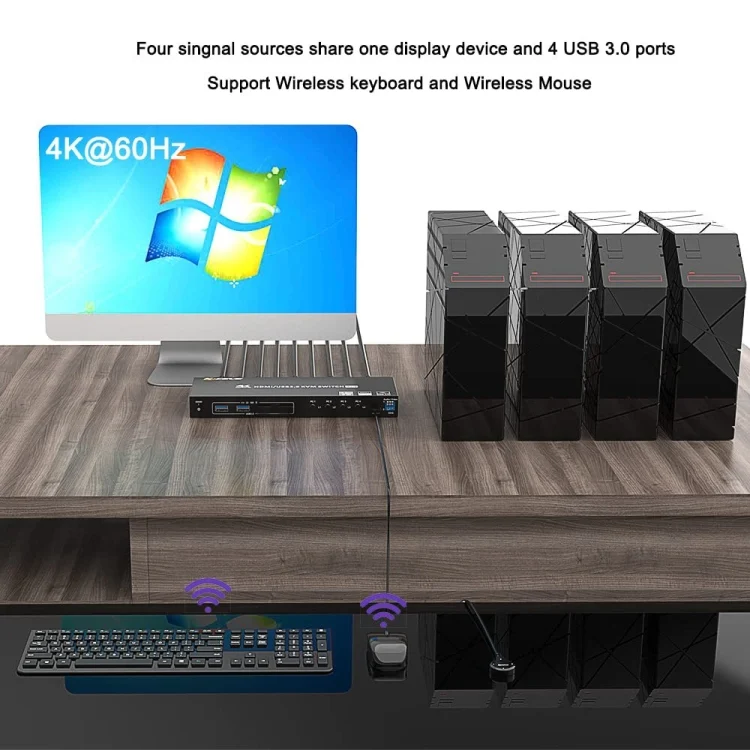 TBD06036187_B3.webp KVM401A 4 Ports USB 3.0 Shared Device HDMI KVM Switch HUB Shared Converter - Image 4